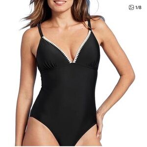 Kona Sol Black One Piece with White Trim